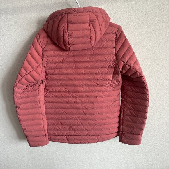 Lululemon Dusty Pink Hooded Zip Up Down Puffer Jacket Coat Size 10 - Picture 2 of 5
